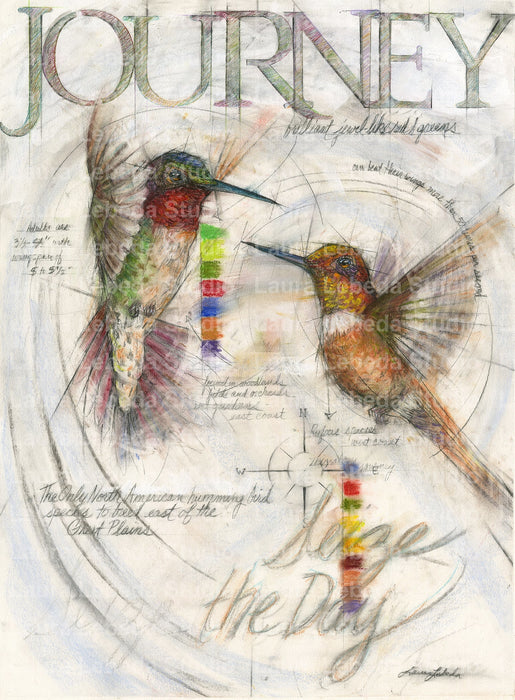 "Journey" Hummingbirds Giclée Print 18"x24"