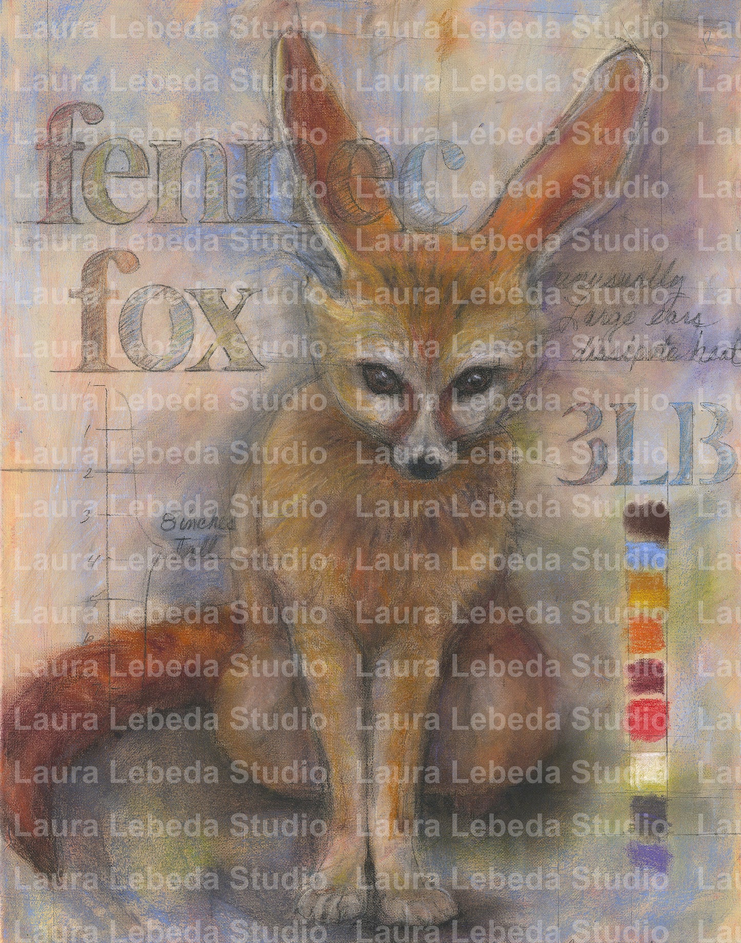 "Fennec Fox" Giclée Print, 18" x 24"