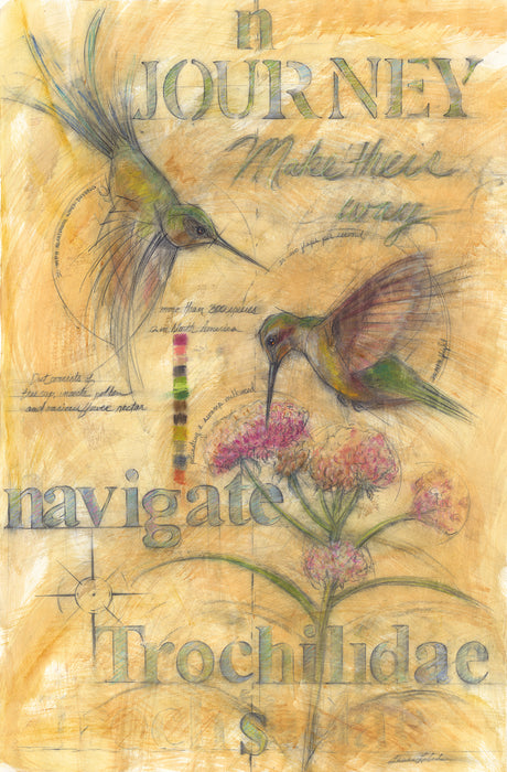 "Journey" Hummingbirds 29" x 42"